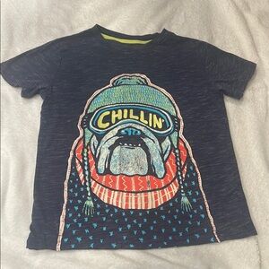 Cat & Jack Chillin' Bulldog Graphic Kids Tees - Short Sleeve